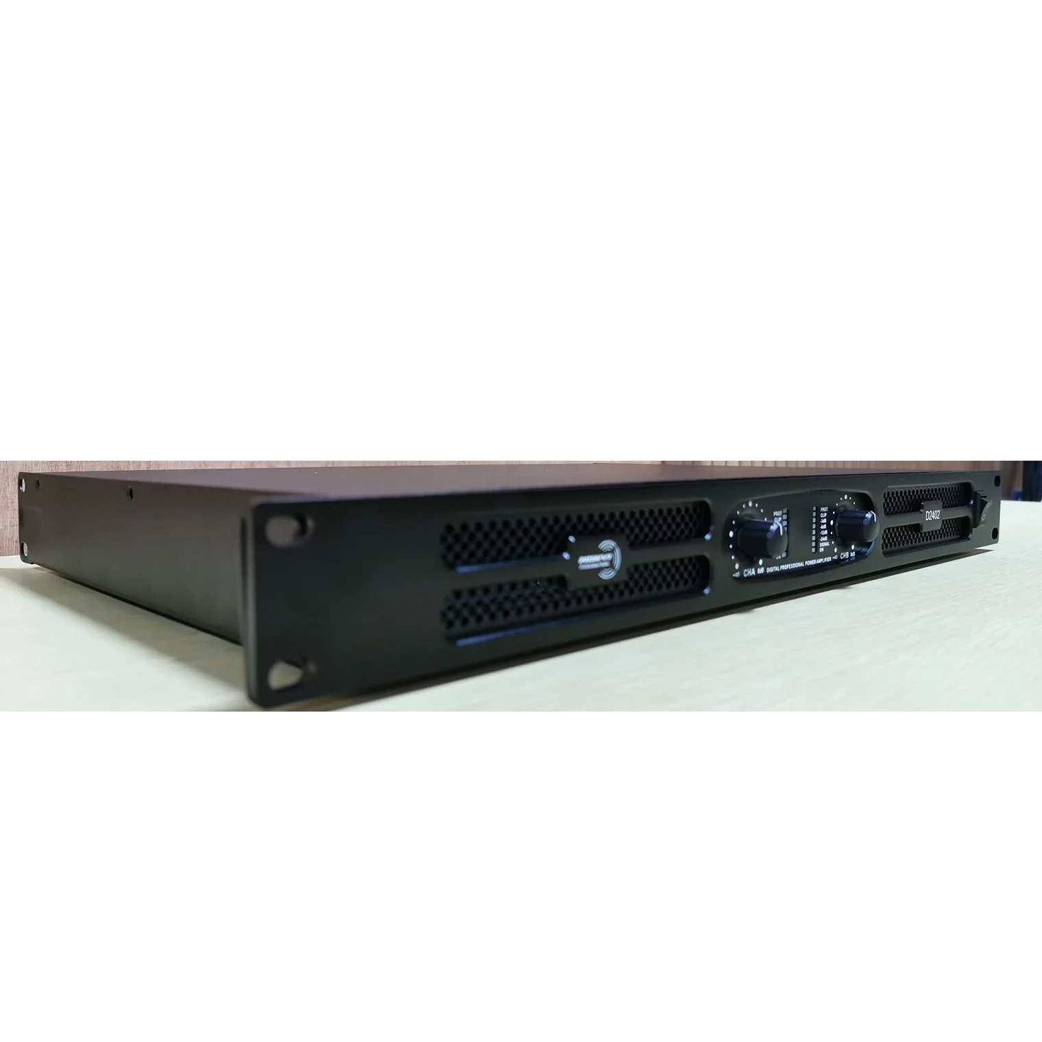 D2402 1U 2 Channel Digital Class d Power Amplifier with PFC3000 for Subwoofers