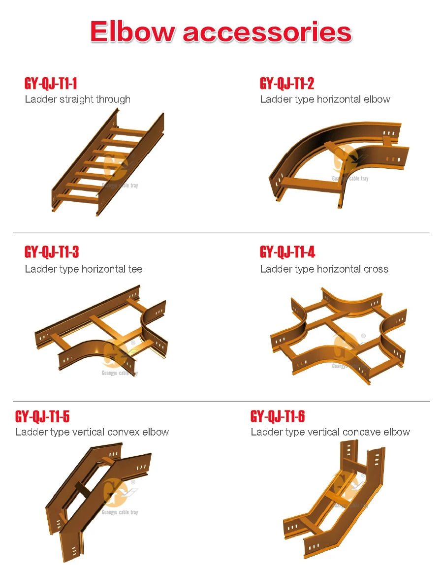 Guangyu Good Quality Ladder Cable Ladder Ladder Bridge Frame Walking Wire Rack Custom Aluminium