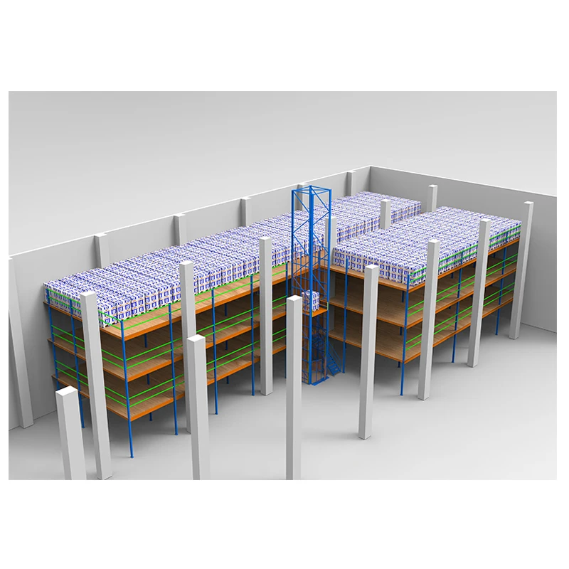 卸売価格産業頑丈な金属の棚の鉄骨構造の中二階の床倉庫の中二階システム