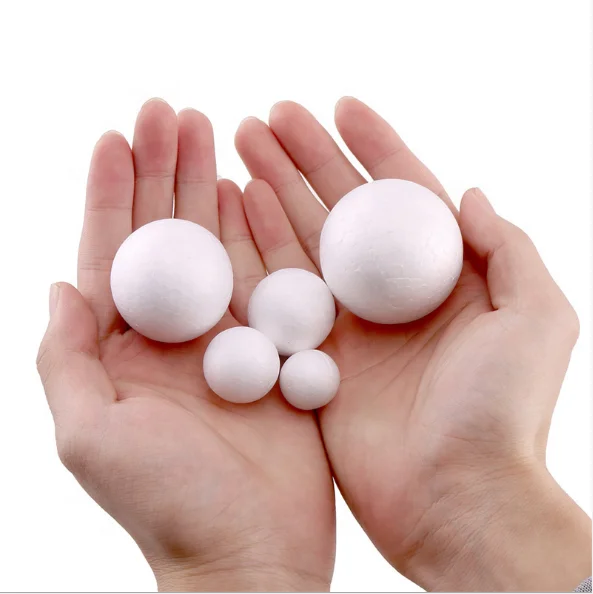 All Size White EPS Polystyrene Styrofoam Foam Ball for Christmas Wedding Home Valentine'S Day Children DIY Decorations
