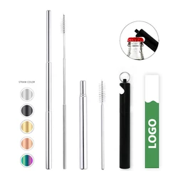 Продавец Amazon, открывалка для бутылок, телескопическая металлическая Солома для питья