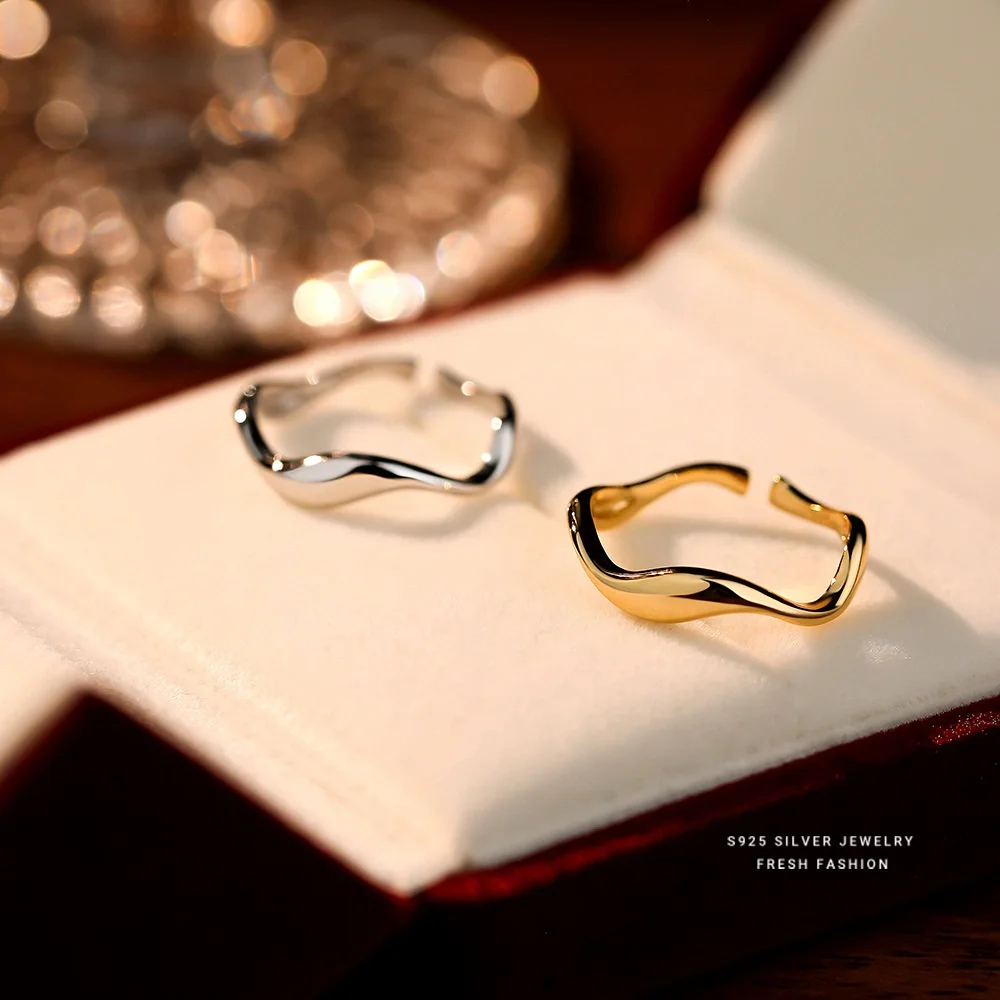 Vintage Silver ×Gold Wave Ring K10 925 sterling-king-serpentine-wave-