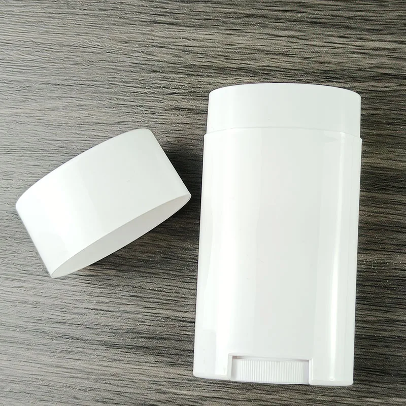 Empty 75g Cosmetic Oval Plastic Containers Deodorant Bottle Deodorant ...