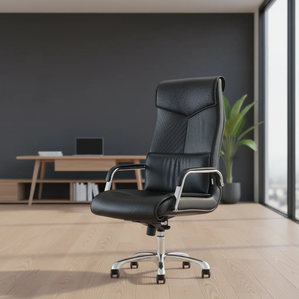Modern Ergonomic Adjustable Steel Frame PVC Leather Executive Office Chair for Home Office 2