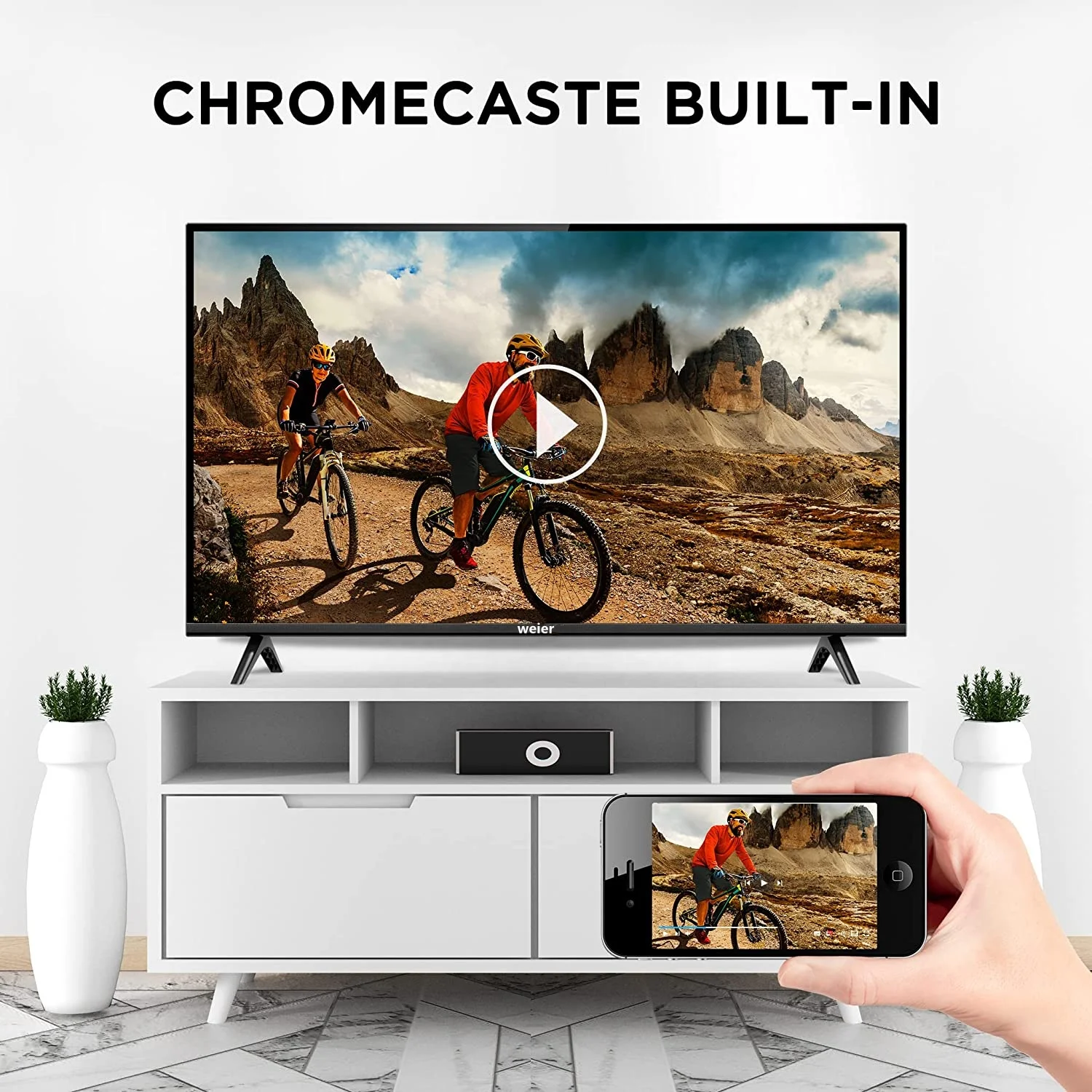 WEIER телевизор 43 дюйма LED UHD Android Smart