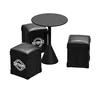 Black-one table and three chairs
