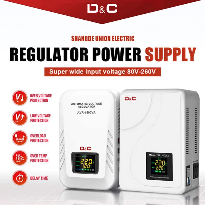 ShangDe Low Power Stabilizers 0.5KVA 1.5KVA 2KVA Automatic Voltage Regulators for PC TV WIFI