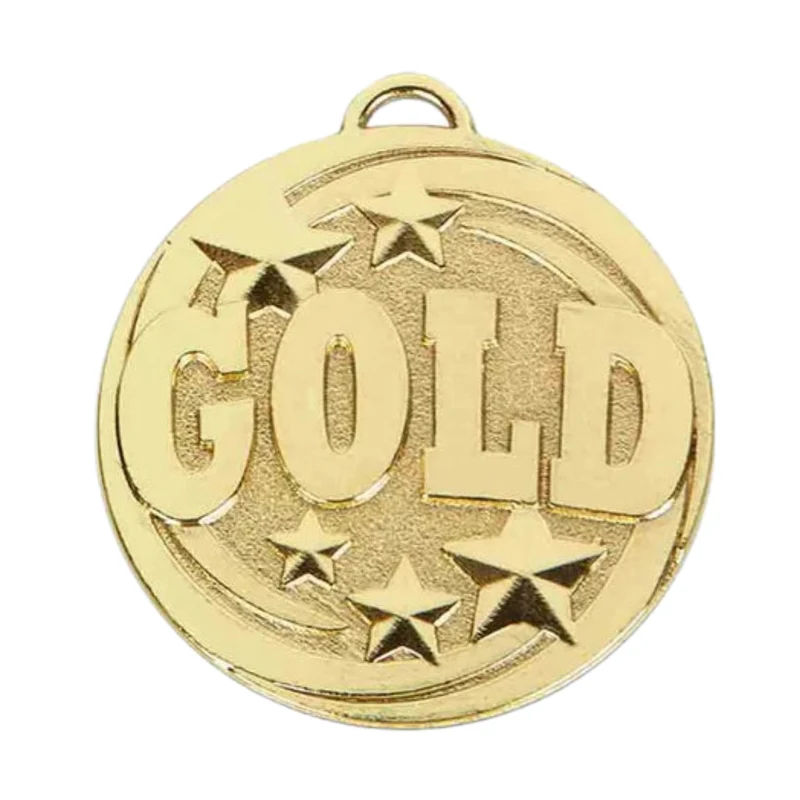 Medal Gold Silver Bronze with ribbon 50mm Free engraving 
