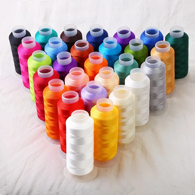 Factory Direct Sales 120D2 Polyester Silk Braided Tassels Mercerized Rayon Embroidery Crochet Knitting Thread for Cross Stitch