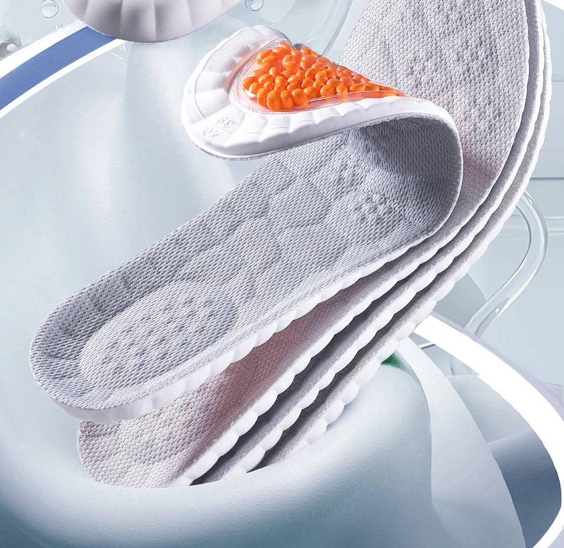 Full Palm Zoom air Cushion Sports Insole for Men Women with High Elastic Shock Sweat Absorption Odor Resistant Popcorn Inserts