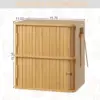 Doble capa color madera natural.