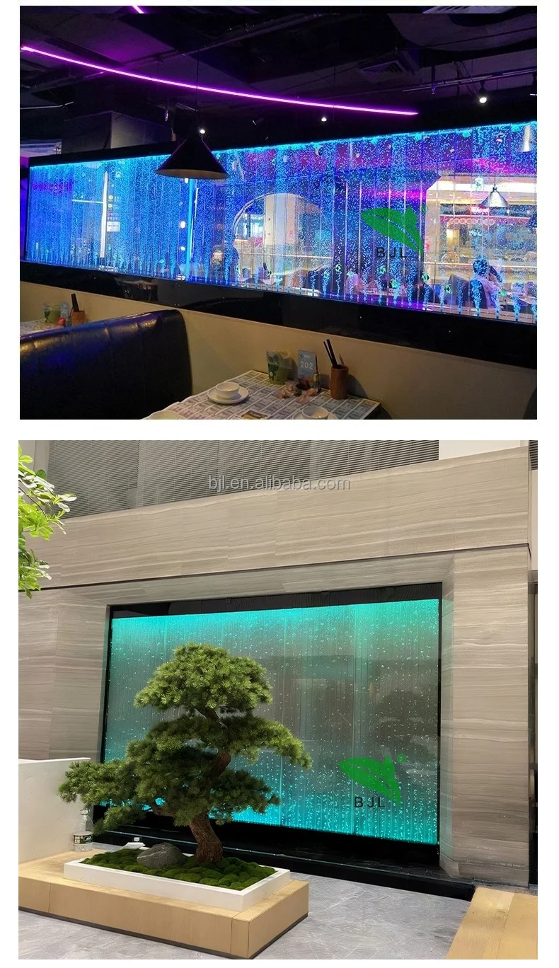 Indoor Led Acrylic Panel Screen Partition Fountain Water Bubble Wall ...