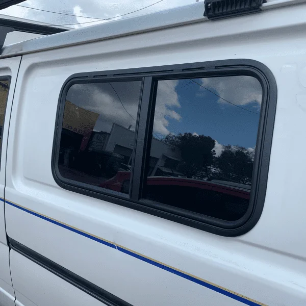 Curved Poly Rv Window Auto Body System Curved Sliding Van Window RV Trailer
