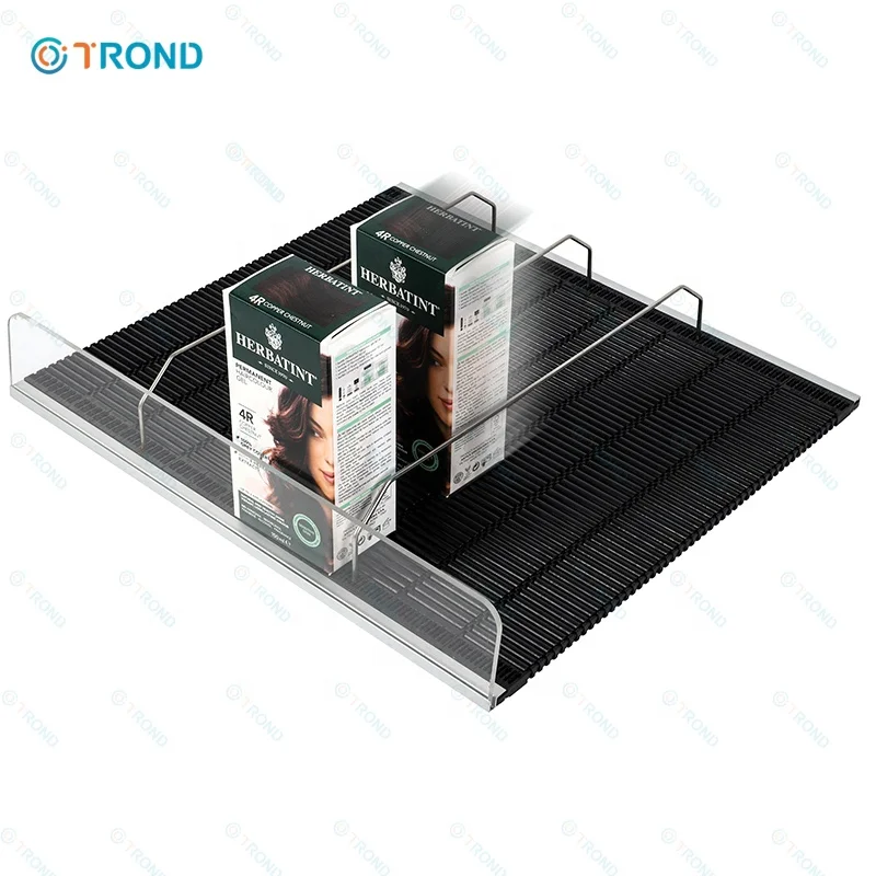Plastic Shelf Organizer with Fast Pusher Glide Gravity Roller Mat and Acrylic Front Stopper Easy-to-Use Shelf Rack