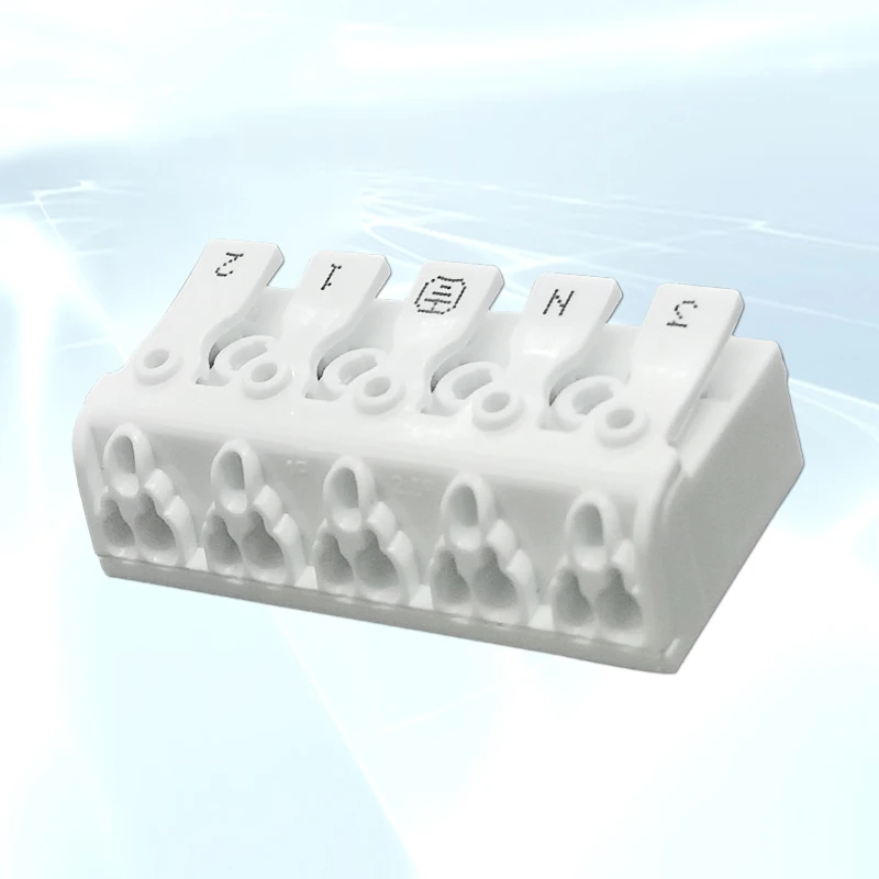 Klemmenst ecker 2,5mm 16A Push-Wire-Anschluss 923-5 5-Wege-Anschlussblöcke für LED-Beleuchtung