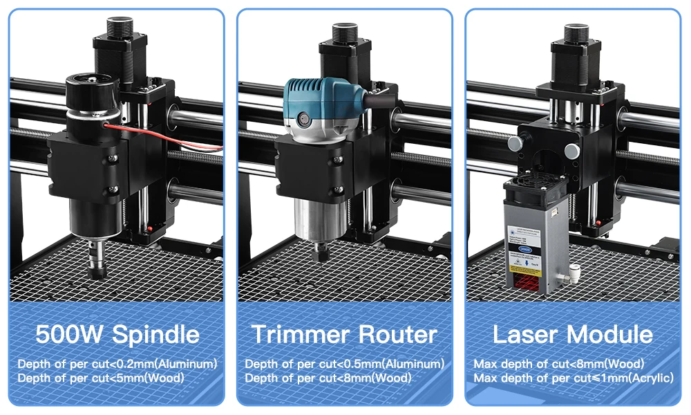 500W CNC Router Machine CNC4030 Pro All Metal Structure 3 Aixs CNC