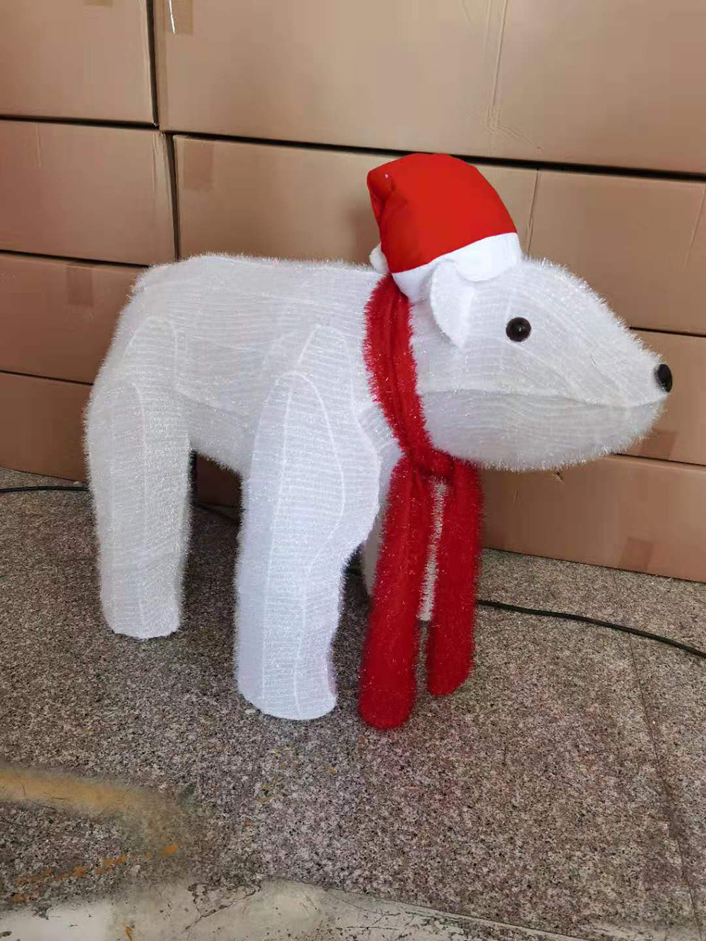 Customize commercial outdoor giant Christmas polar bear light decoration