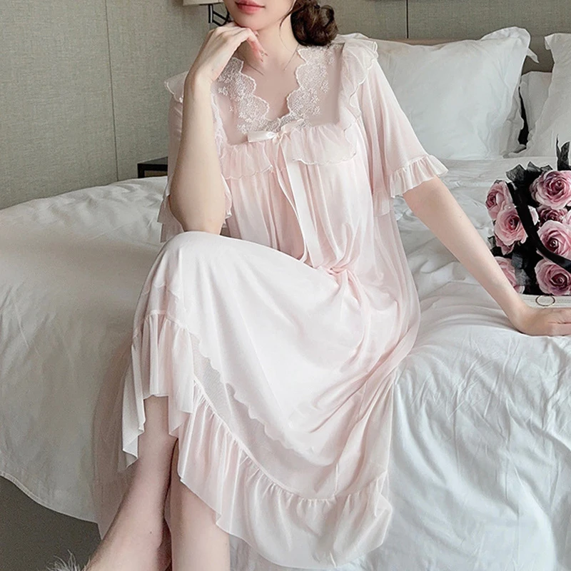 Shop Our Vintage Fabric Ladies Night Gowns Transparent Sleepwear