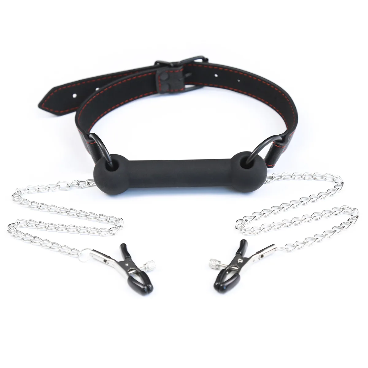 Dumbbell-Shaped Silicone Mouth Gag Chain Nipple Clamp BDSM Bondage Sex Toy  For SM Game| Alibaba.com