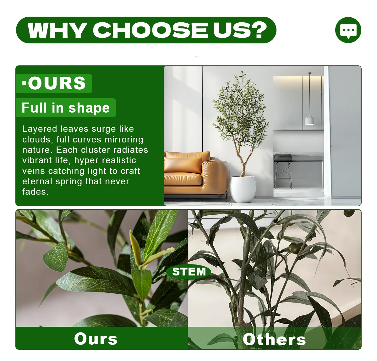 Large 210 cm Anti-Ultraviolet Artificial Olive Tree Bonsai Plant Plastic Outdoor Garden Supplies for Birthday Celebration manufacture