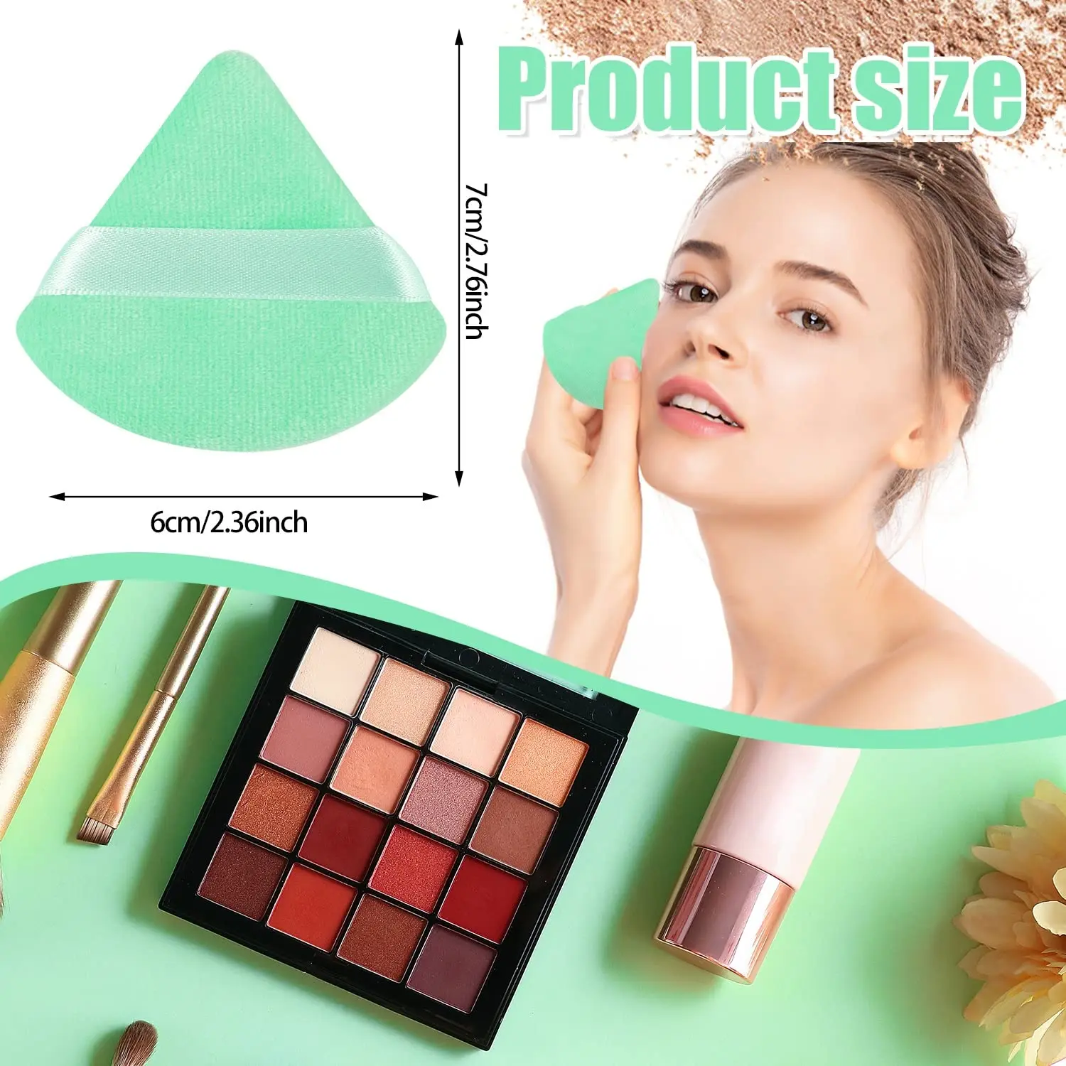 Soft Cheap Triangular Cushion Powder Puff Hot Cheek Cosmetics Tool Beauty Facial Blender Wet Dry Triangle Cotton Makeup Sponge