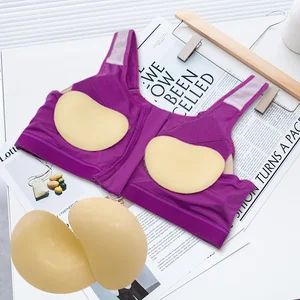 Hot Sale Heart-Shaped Double Sided Adhesive Breast Petals Soft Padded Swim Enhancement Push-Up Bra Sponge Intimates Accessory
