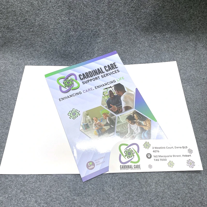 Custom Logo New Design Colorful Offset Printing A4 File Paper Presentation Folder With Pocket
