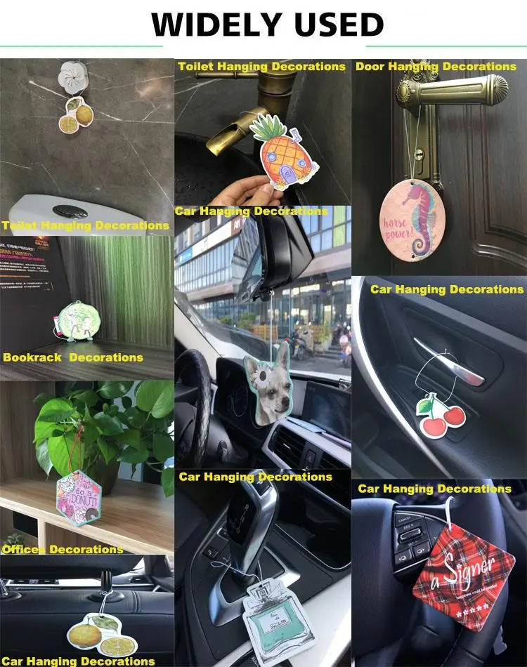 Customized Logo All Scents Refresh Paper Car Air Freshener Luxury