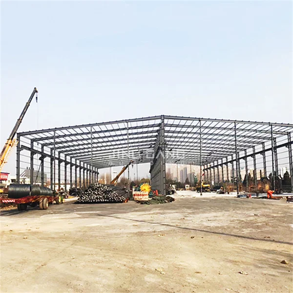 Proyecto de construcción fuerte Jinggang Estructura de acero Estructura de acero prefabricada Almacén de metal Taller Hangar Garaje Aircra