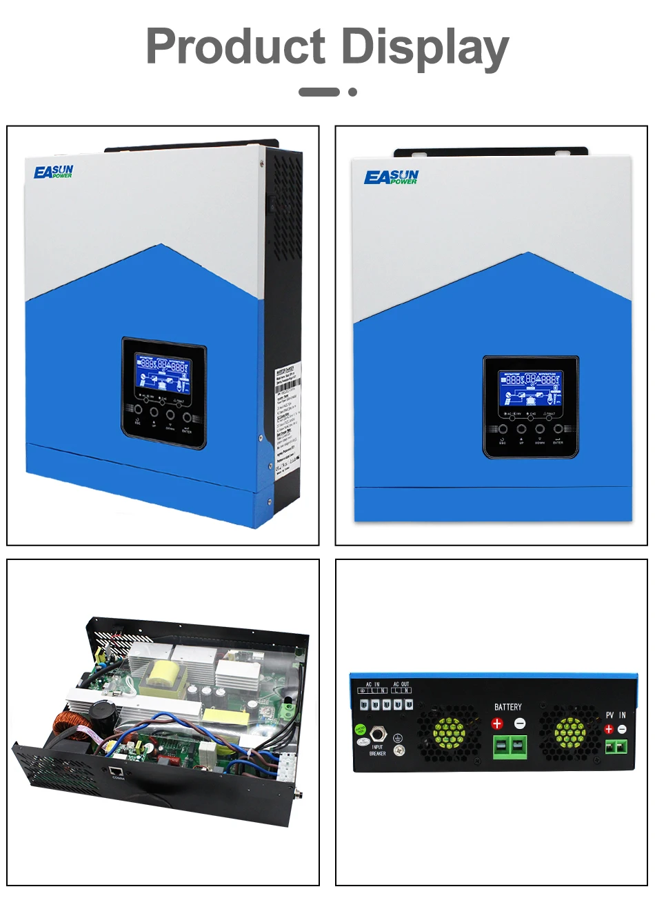 Easun Power 3Kw Off-Grid Solar Inverter 50A Pwm Solar Controller – FIPK