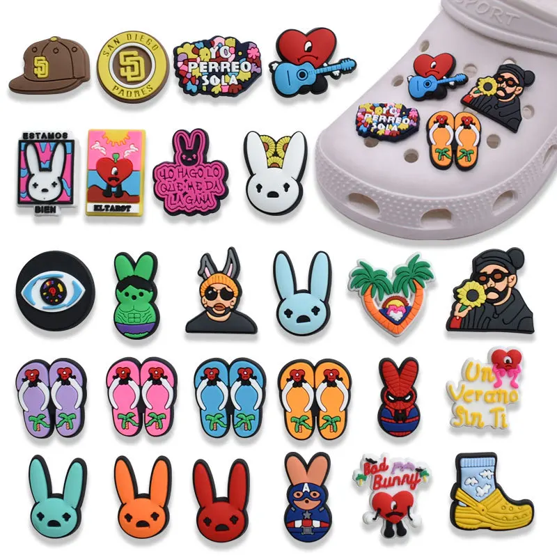  Ampadds 40 PCS Designer Shoe Charms Cute Cartoon PVC