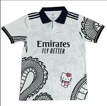 Thai Football Special Edition Pink Dragon Design Football Jersey of High Quality Training Uniform from the Dragon Pattern Series