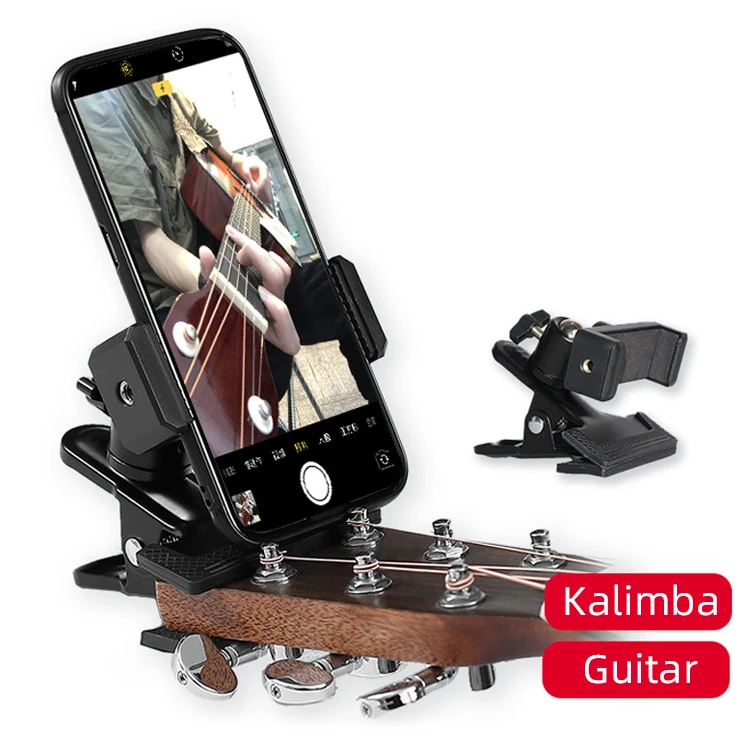 Support Téléphone Pour Guitare - Universel Métal/plastique - Réglable Et Inclinable Pour Apprentissage