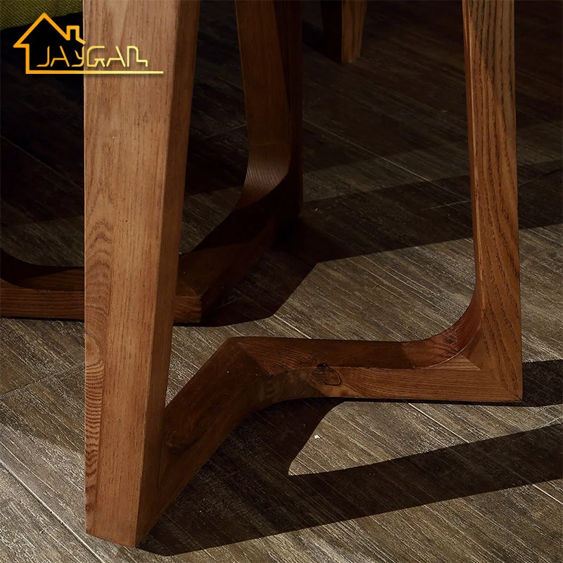 Nordic Design Walnut Circular Wood End Table Small Round Lamp Table Living Room L Shaped Sofa Side Table
