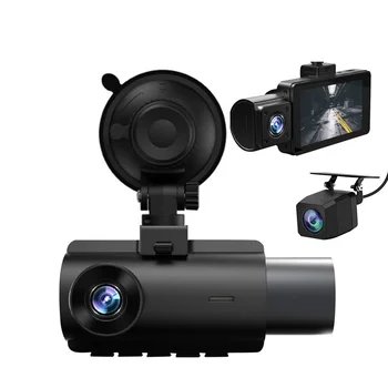 New Arrival 3.0" HD 1080P Car Dash Camera 3 Lens Car Black Box HD Car DVR Driving Recorder with G-sensor