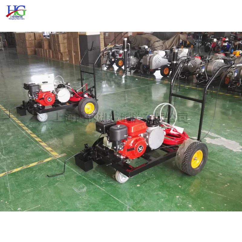 Plastic Runway Marking Machine Double Machine Cold Spraying Marking Equipment Soccer Field 5cm Marking Line Painting Machine