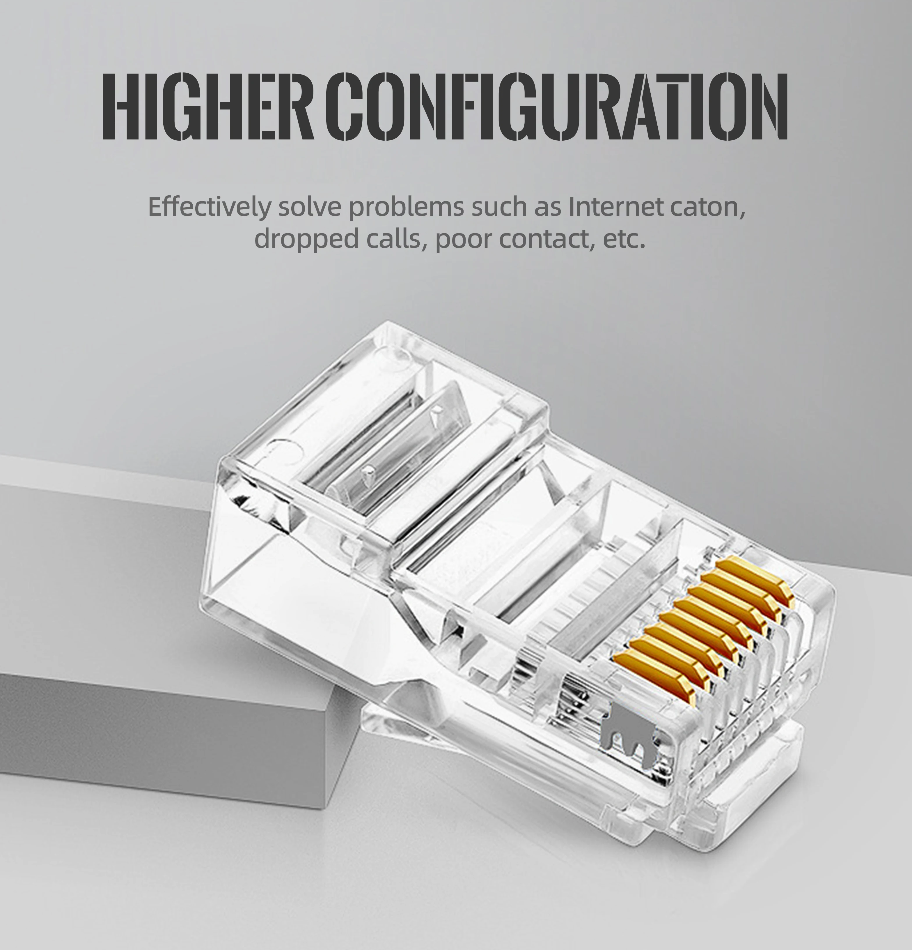 High Quality 8pin RJ45 Male Plug Ethernet Connector Cat6 Connector Rj ...
