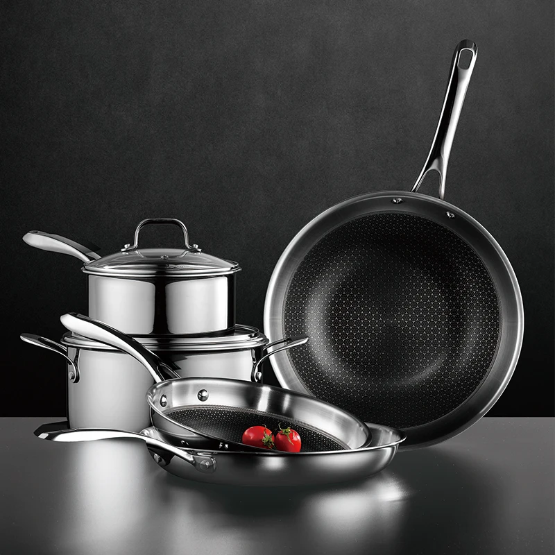 2028cm Frying Pan Triply Stainless Steel Nonstick Cookware