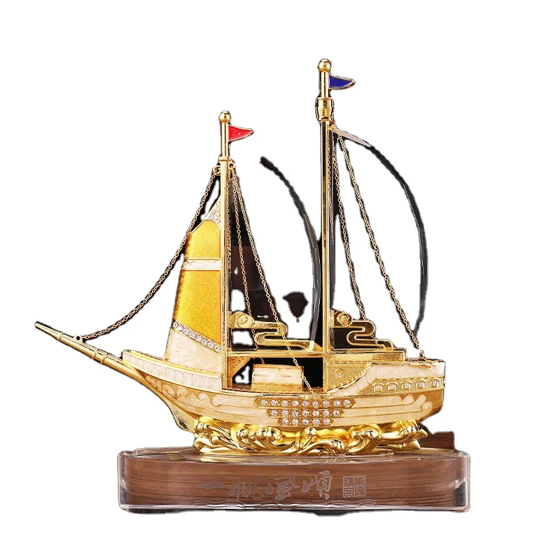 New design sailing boat crystal model