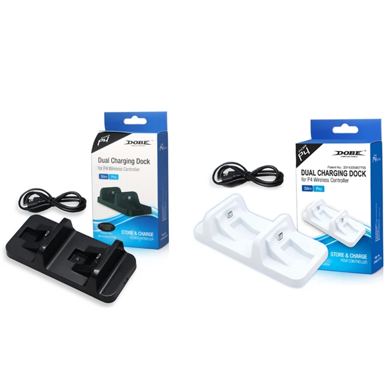 Dual USB Charger Dock Station for PS4 Controllers