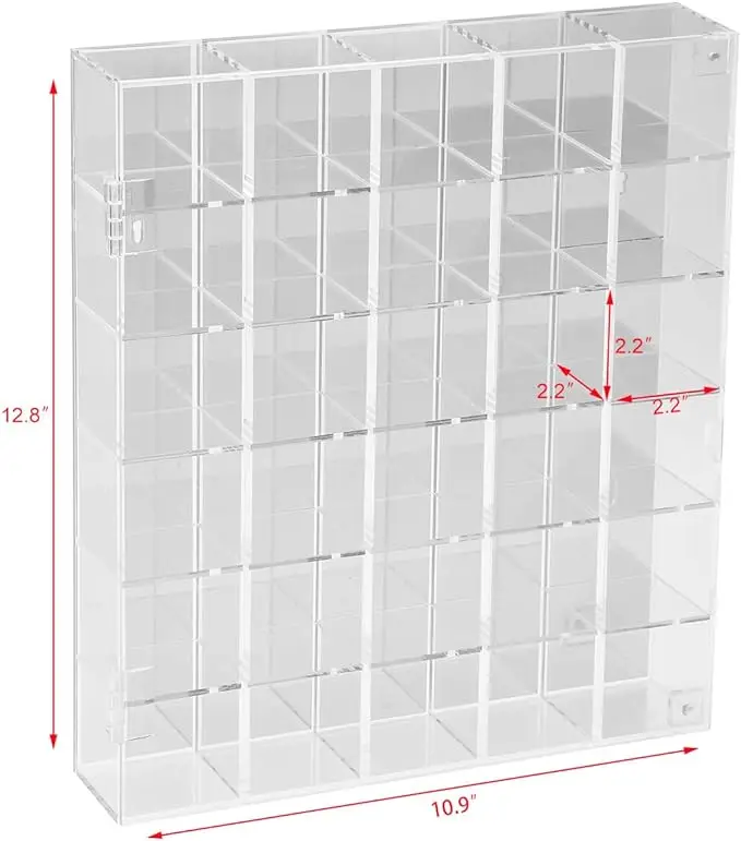 Pietre Preziose Espositore In Cristallo Con 3 Cassetti, 54 Scomparti, Portagioie Con Cristalli Trasparenti, Vetrina Resistente Per , Per Bambini, 23,5 X 15,5 X 10,5 Cm Pietre E Cristalli