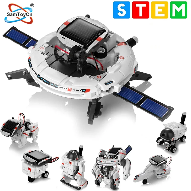 Juguete Education DIY Assemble STEM Space Exploration Fleet Robor