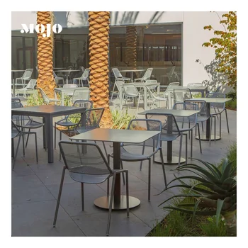 modern indoor & outdoor Restaurant bistro Cafe Metal Chair For outdoor Restaurant patio stackable metal garden Chairs