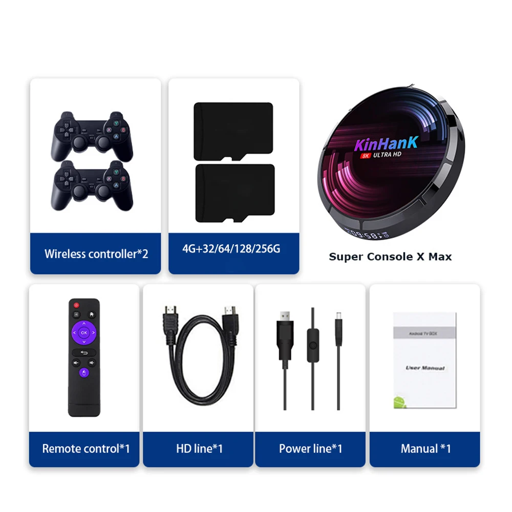 Retro Video Game Console Super Console X Max 64/128/256GB 4K HD Wifi With  50000+ Games For P-S1/P-SP/N64/S-S Game Player TV Box| Alibaba.com