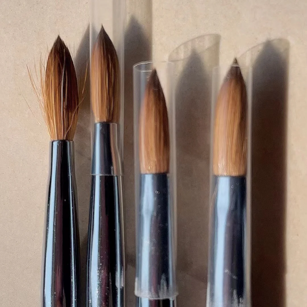 Высококачественная 100% чистая колинская акриловая щетка для ногтей Kolinsky для профессионального использования в маникюрном салоне