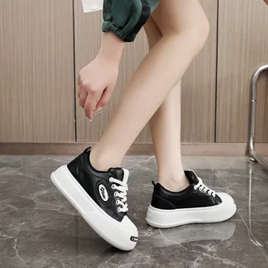 K1701 Spring and Autumn Casual Women's Shoes Thick-soled Heightening Board Shoes Simple Fashion Trend