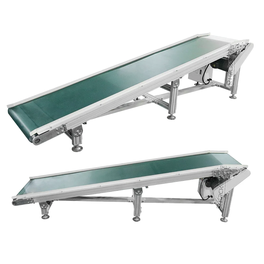 Hongrui easy to operate food-grade aluminum profile climbing belt conveyor
