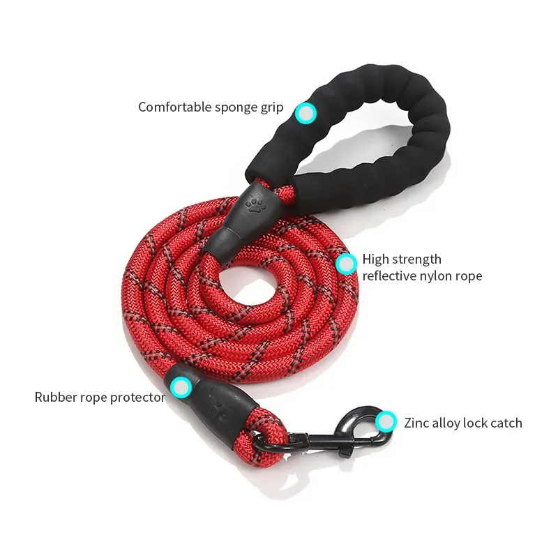 Various Colours High Strength Nylon Cat Dog Leash 1.5m Durable ...