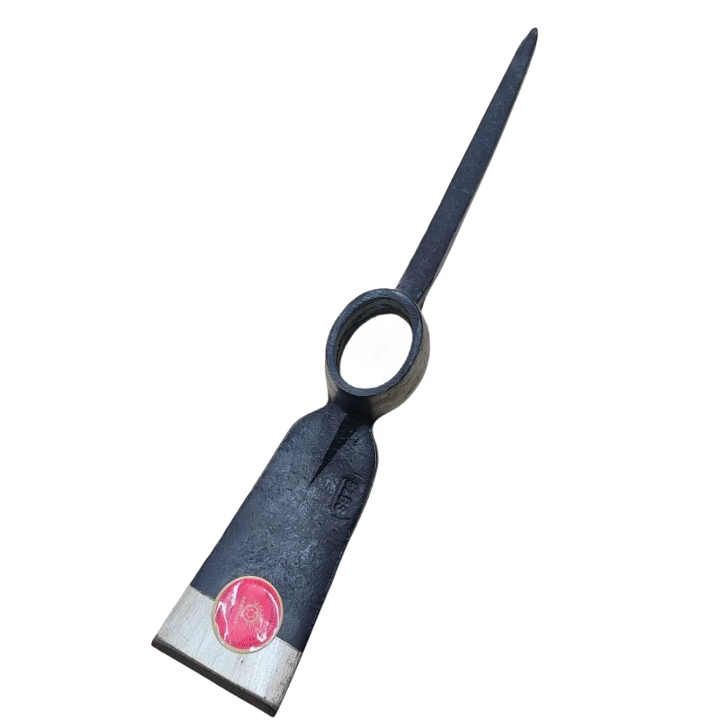Heavy-Duty Stainless Steel Pickaxe with Reinforced Handle for Rock Breaking and Excavation in Mining Operations