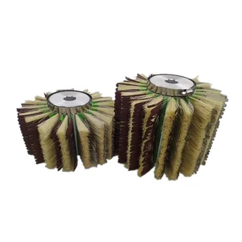 Customized Sisal and Sandpaper Strip Cylinder Brush Roller for Wooden Polishing